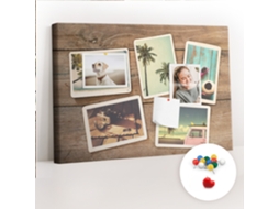 Quadro De Cortiça Com Impressão Fotos Polaroid Para O Quarto Das Crianças Espelharte (60x40 Cm)