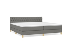 Box Spring Bed, Box Spring Beds Vidaxl Cinzeto Tecido (200 X 200 Cm)