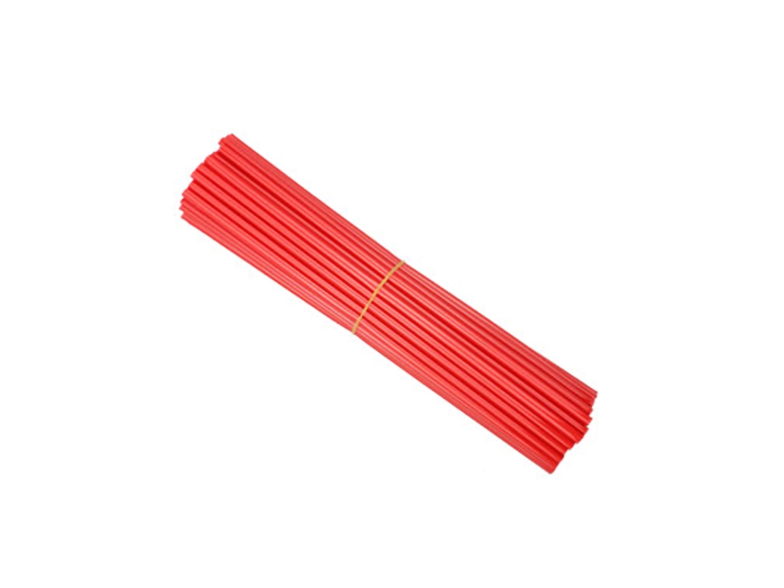 Capas de Raios Mali 72pcs 24cm Decorativas para Moto e Bicicleta Vermelho