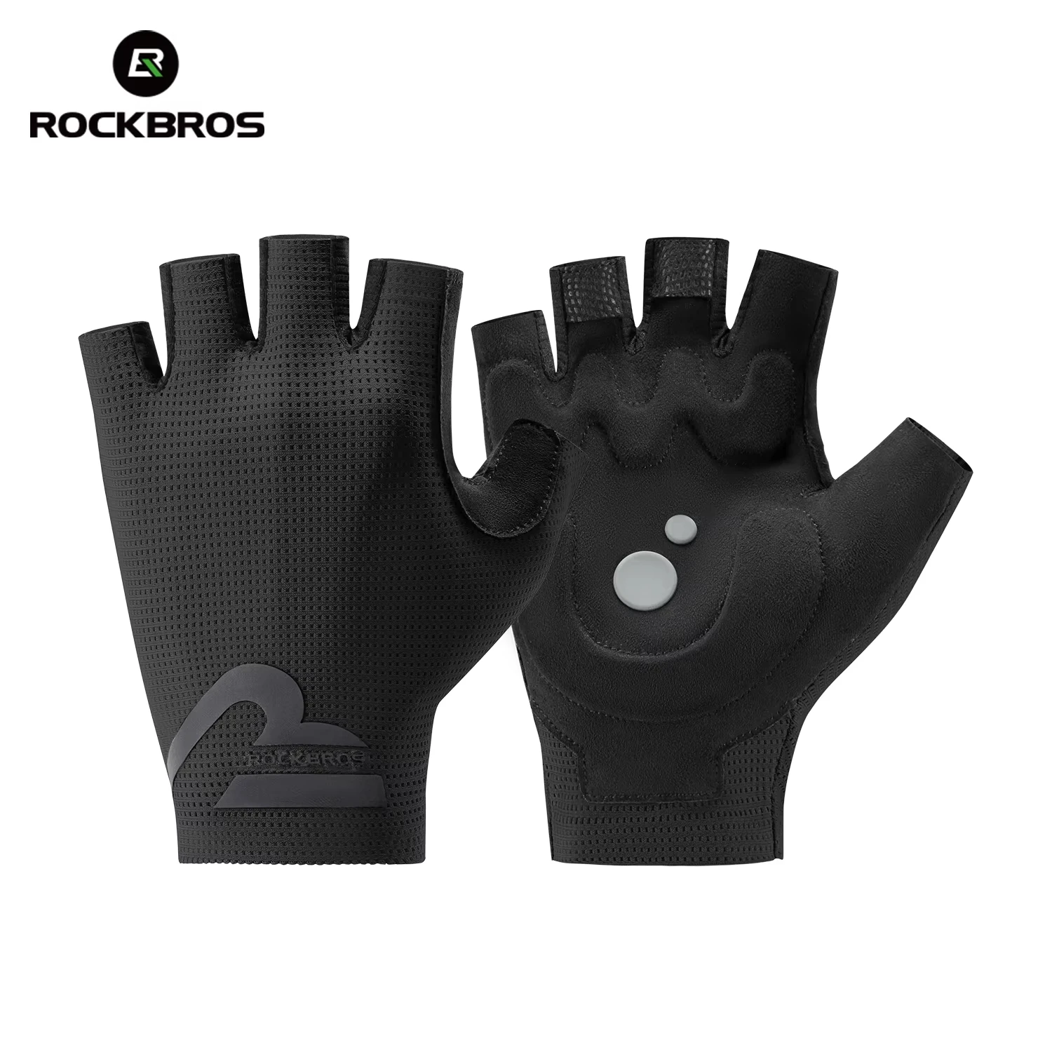 (preto, Tamanho P) Luvas De Ciclismo, Alta Elasticidade E Absorção De Impacto, Design De Meio Dedo, Respiráveis E Antiderrapantes.