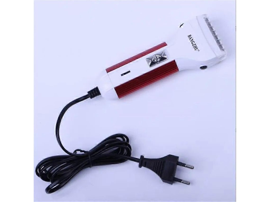 Barbeador Elétrico Com Fio Cor Vermelha, Para Barba E Cabelo
