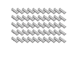 Conjunto de 50 abraçadeiras de aço inoxidável 304 para cabos de painéis solares fotovoltaicos com 4 condutores.