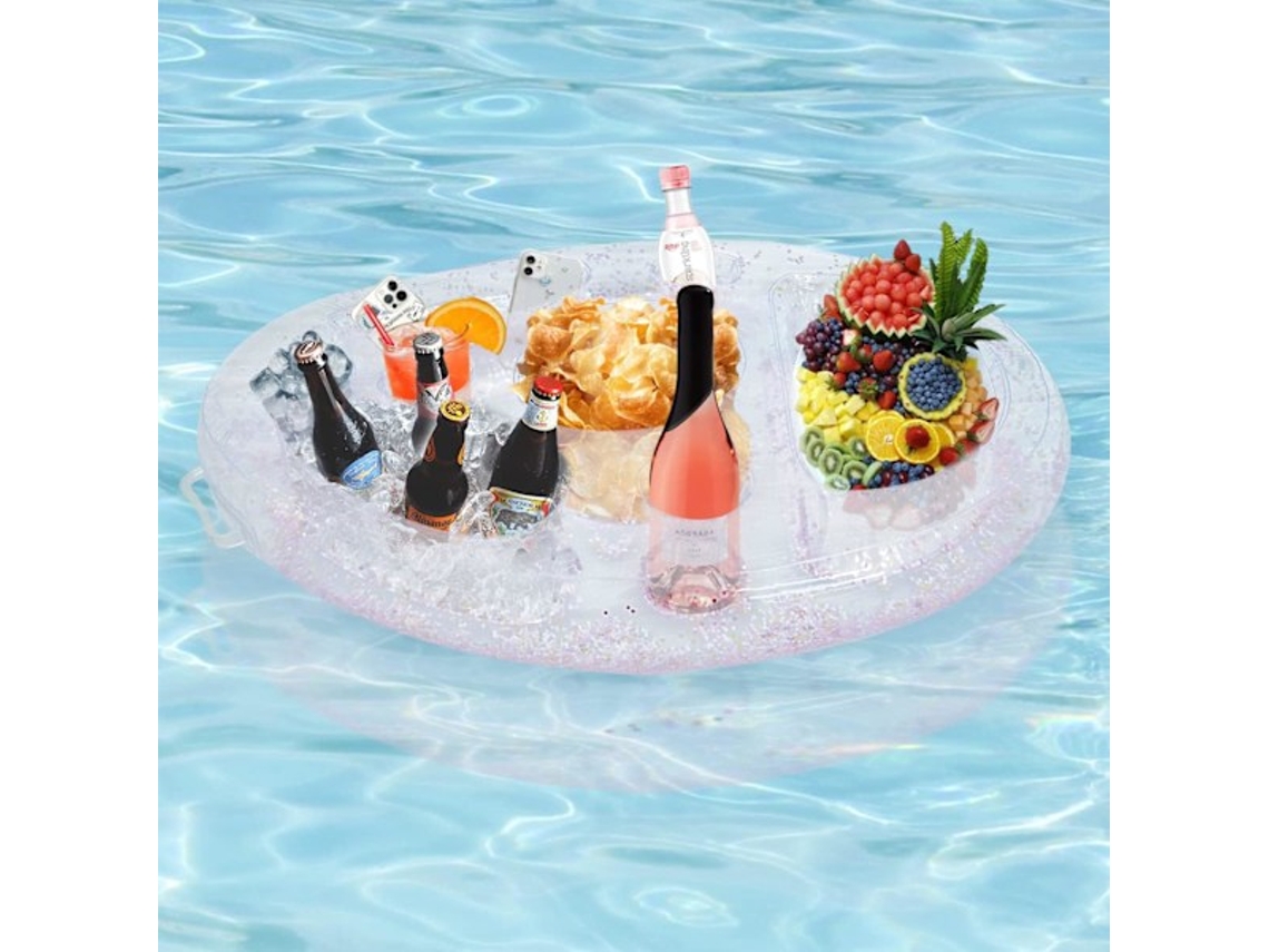 Bandeja Flutuante Inovadora Para Bebidas, Suporte Flutuante Premium Para Bebidas Em Piscinas E Banheiras De Hidromassagem, Suporte Inflável Perfeito P