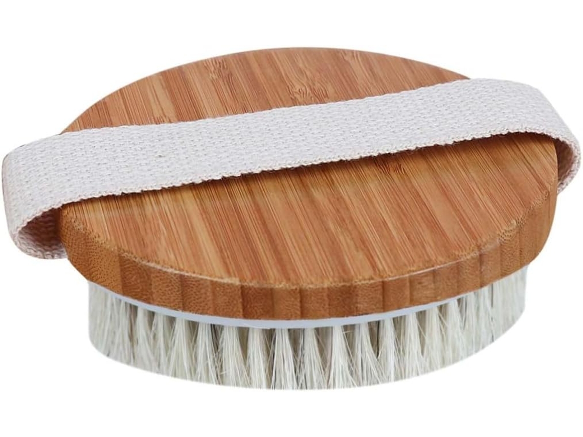 Escova Esfoliante Para As Costas Com Crina De Cavalo Natural, Firmeza Média, Para Massagem Corporal, Limpeza Da Pele