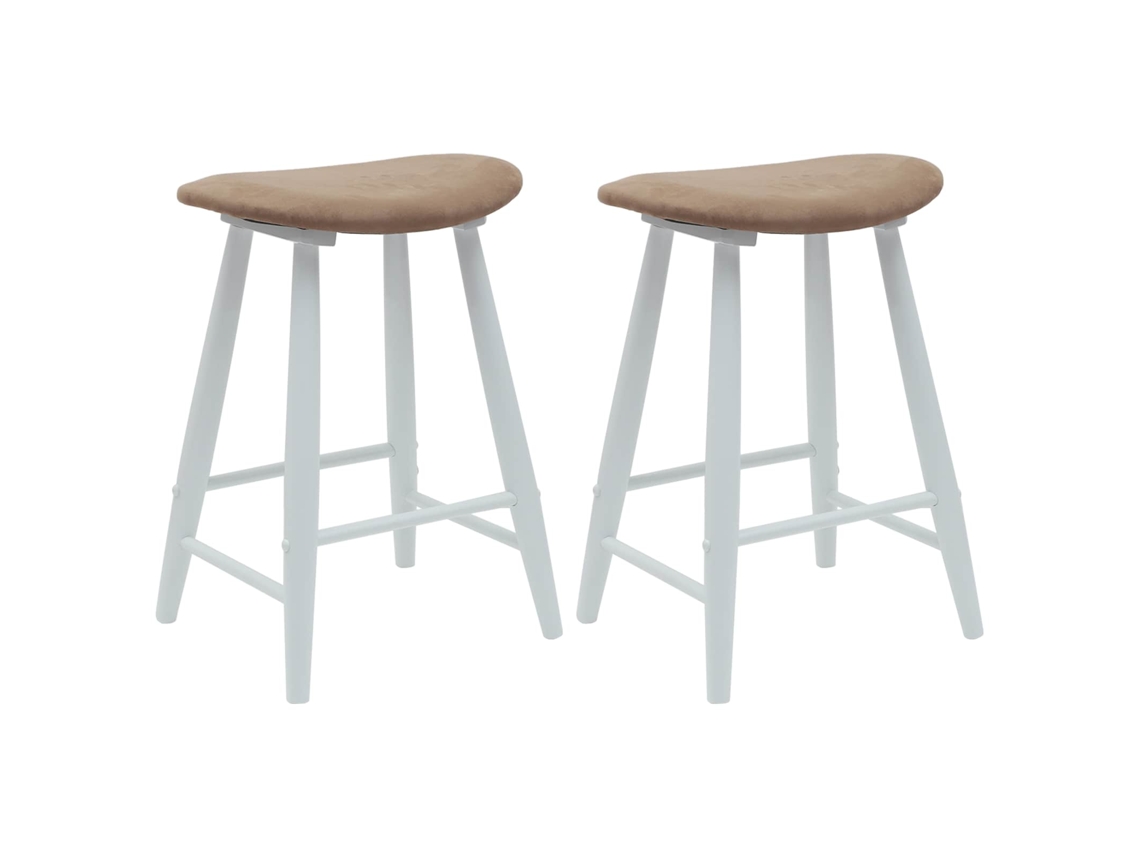 Vidaxl Cadeiras De Jantar 2 Pcs Branco 46 X 37 X 63 Cm