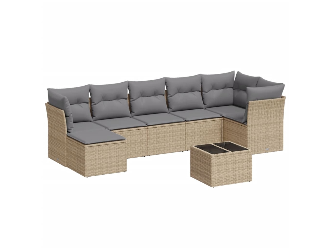 Garden Sofa Set, Garden Sofa Sets Vidaxl Bege Rattan / Vime (n/a)