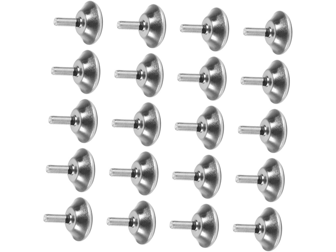 Niveladores De Pés Móveis Kisangel M8 25mm X 40mm, 24 Peças, Ferro E Plástico, Proteção Para Móveis E Pisos, Uso