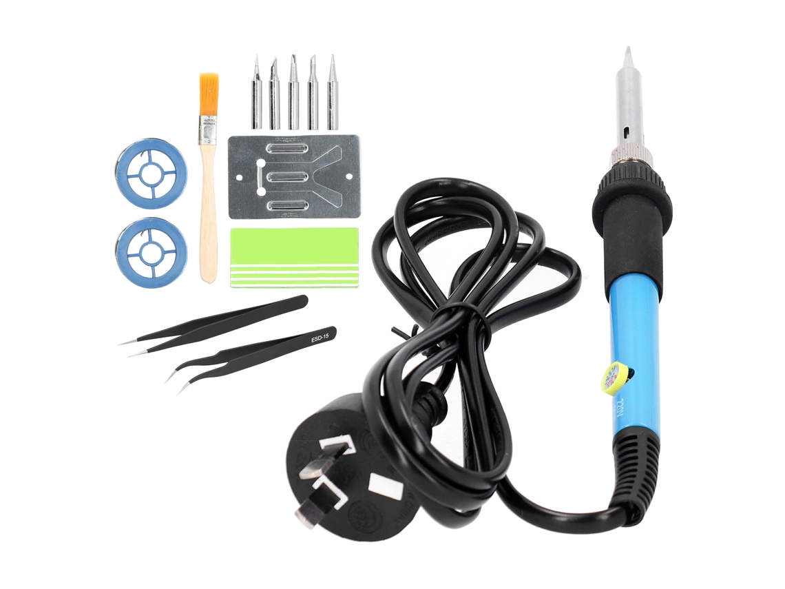 Orevant-kit De Soldadura Eléctrica De 60w Com Temperatura Ajustável, 14 Peças De Ferramenta De Solda E Gravura Em Madeira