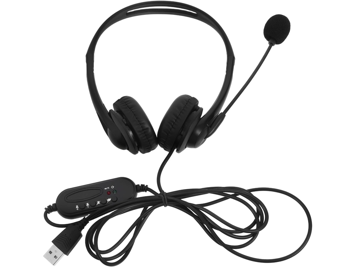 Fone De Ouvido Com Fio Imikeya Cancelamento Ruído, Usb E Microfone, Modelo Circumaural Para Uso No Escritório, Ideal