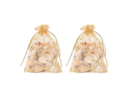 200pcs 9x12cm Bolsas Organza Coração Cordão Bijuterias Festas Casamentos Natal