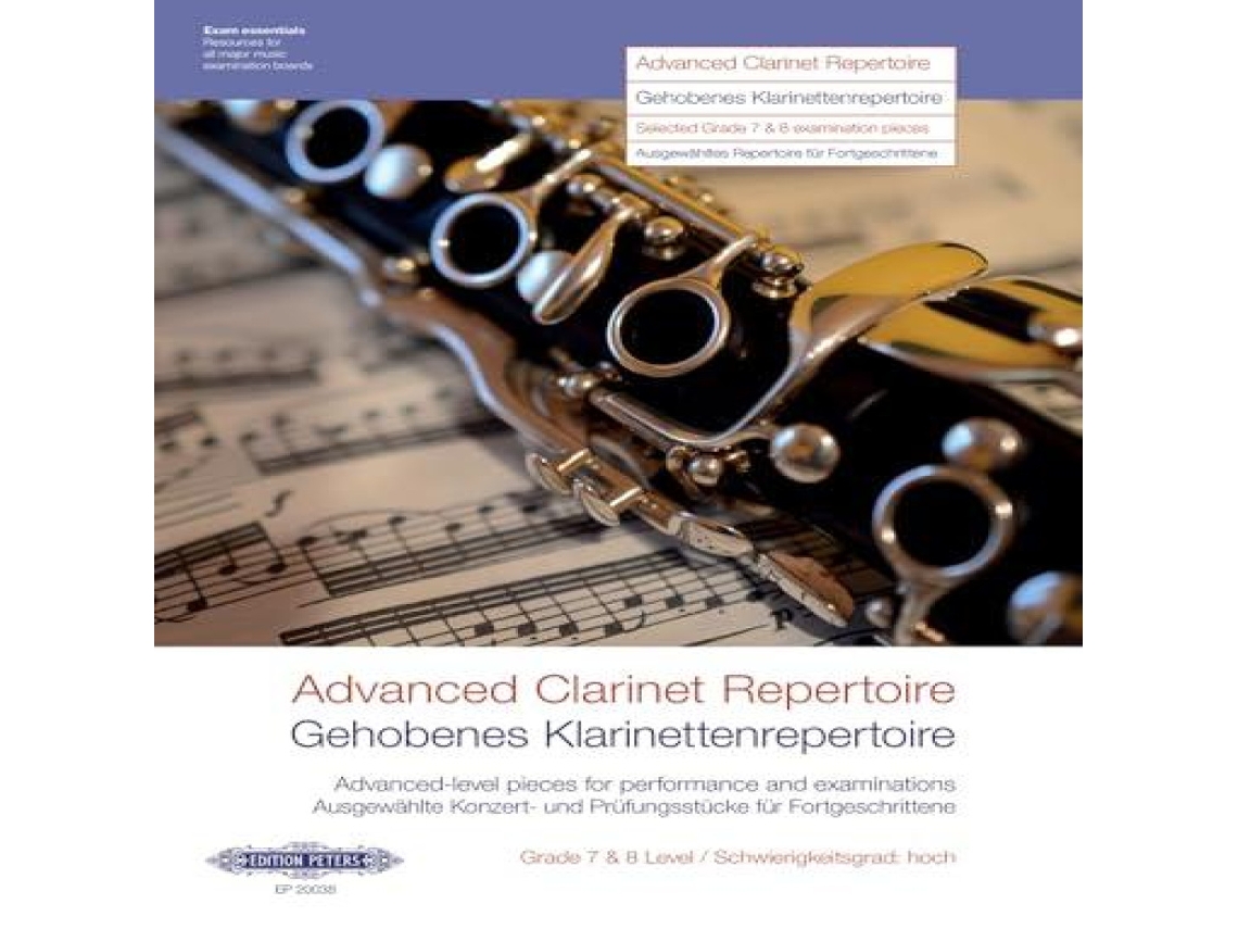 Livro Advanced Clarinet Repertoire de Edition Peters (Inglês)