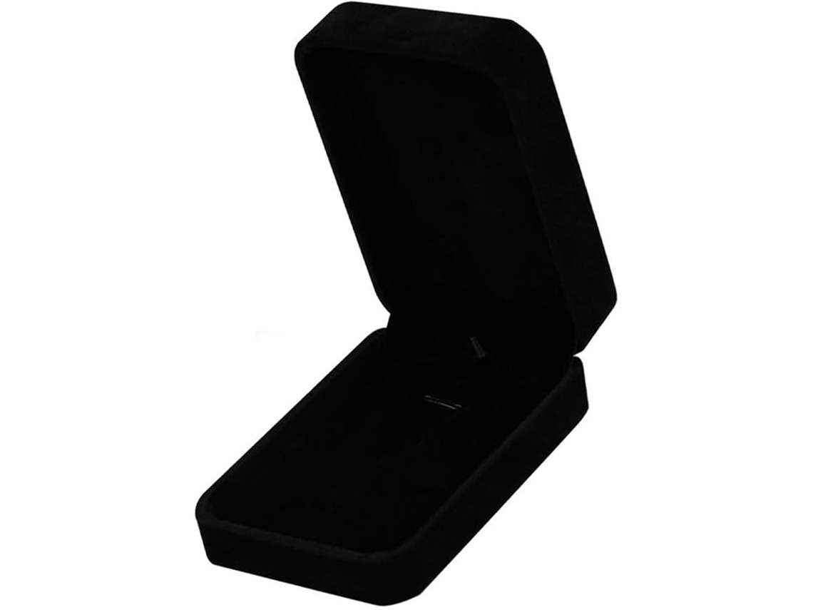 Tressino Caixa De Joias 7 X 10 X 3,5 Cm, 2,6 X 3,9 X 1,4 Polegadas, Veludo, Preto, Multiusos