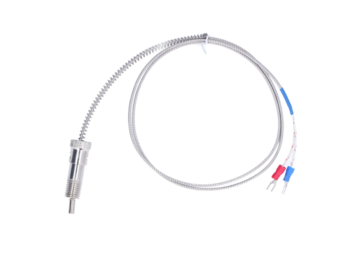 Termopar tipo K de níquel silício com mola de compressão para sensor de temperatura M12 1m