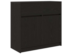 Aparador com Gaveta Carvalho Preto MAISON EXCLUSIVE em Derivados de Madeira (80x34x76 cm)