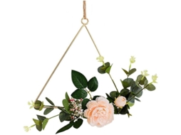 Aros De Oro Florales, Marco Geométrico 20cm Para Diy, Guirnaldas De Metal, Decoración De Hogar