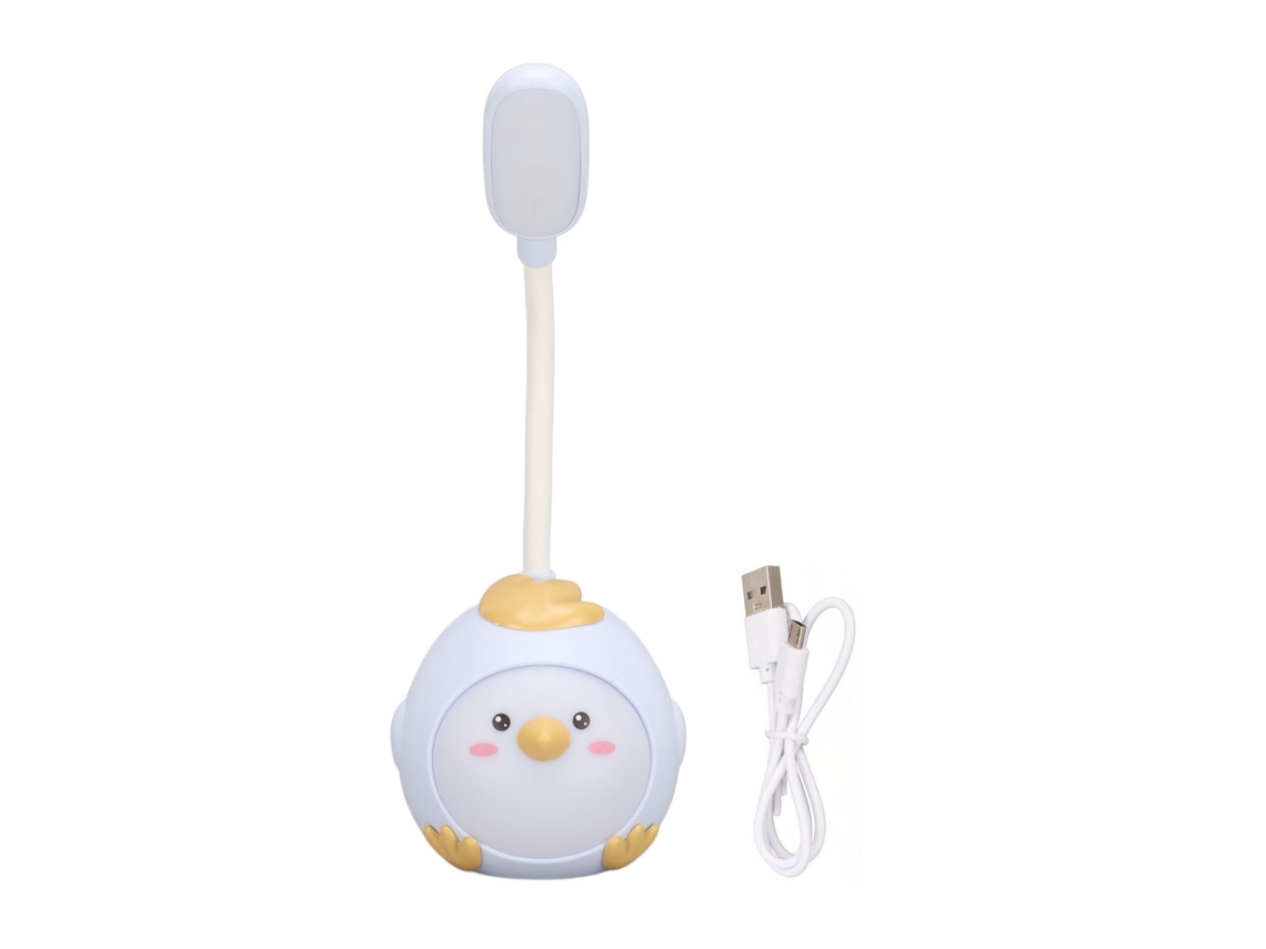 Lâmpada De Escritório Led Com Carregamento Usb Protetora De Olhos Base Galinha Bonita Azul