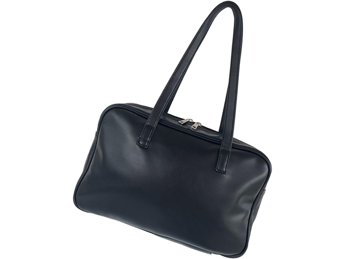 Bolsa Feminina Ciieeo Em Couro Pu Leve, Grande Capacidade Com Fecho De Zíper.