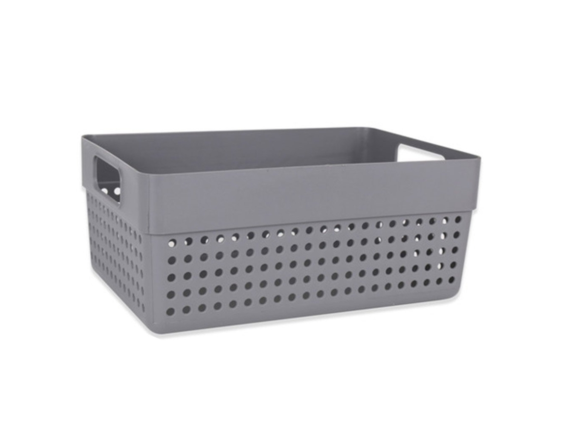 Cesta Multiuso 23.5X15.5X10 Cm Prateadoconfortime