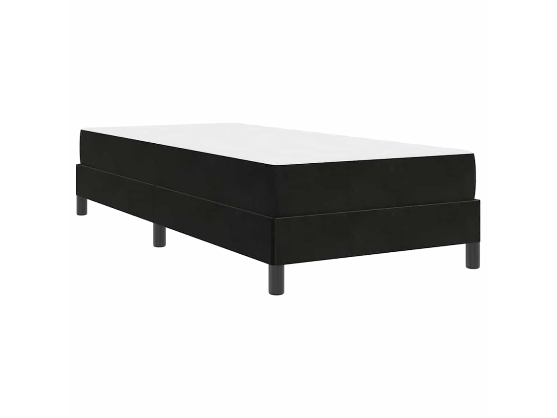 Conjunto 1 Cama Box Vidaxl Preto Tecido (80 X 200 Cm)