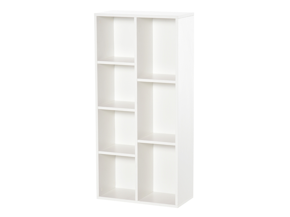 Estante de Madeira com 7 Compartimentos, 50x24x106cm, Branco BTFORUS