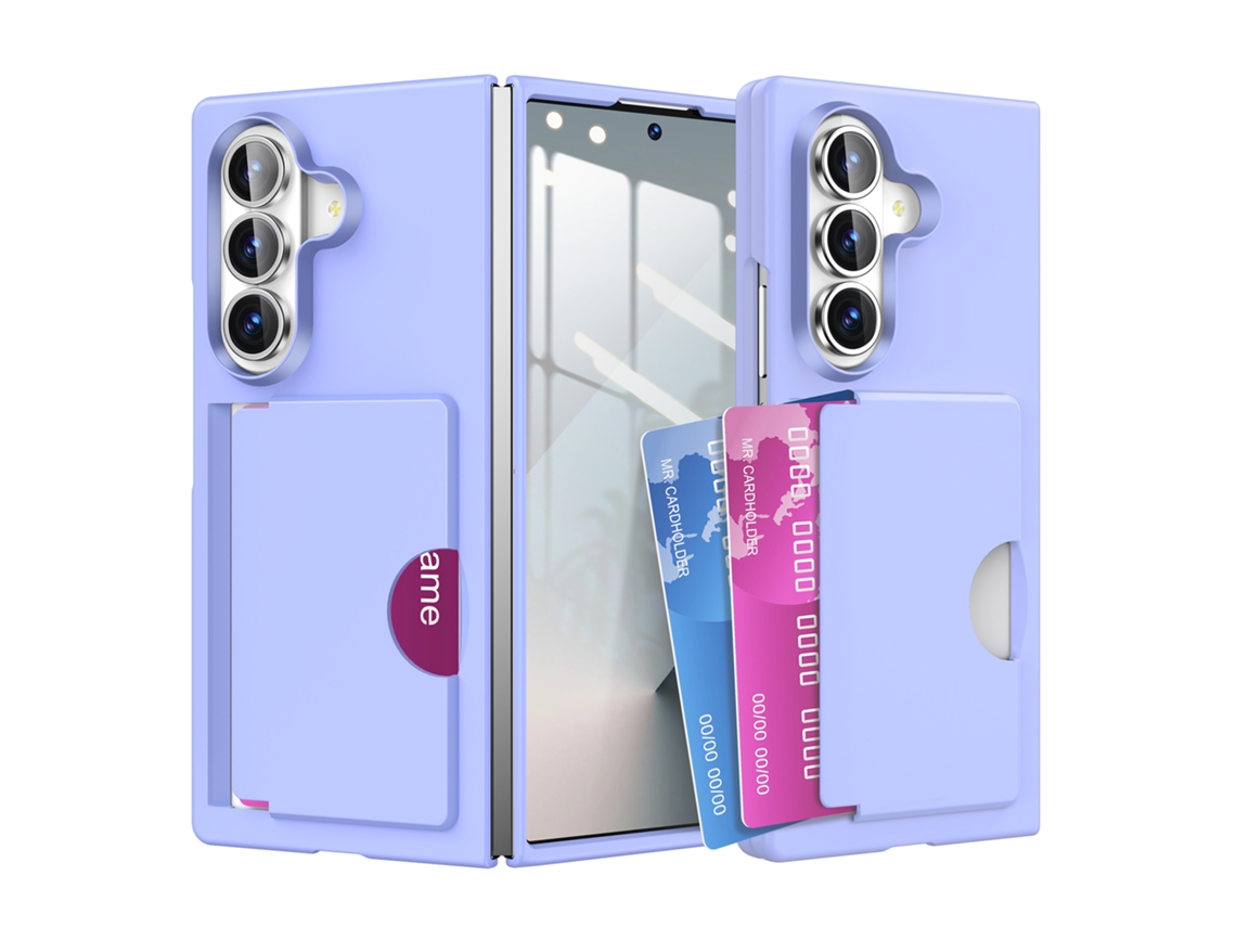 Capa Para Samsung Galaxy Z Fold8 Ultra, Capa Protetora À Prova De Choque Com Compartimento Para Cartão Gertiz (lilás Claro)