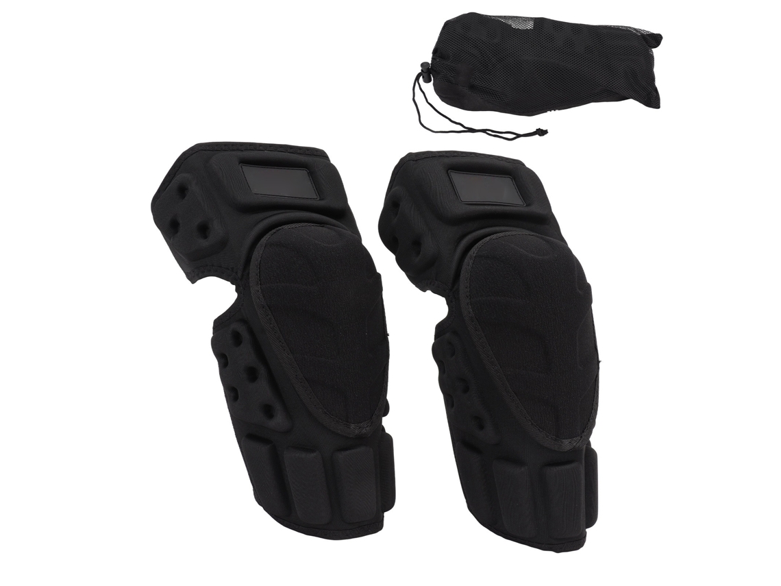 Yncm-protetor De Cotovelo Moto Anti-colisão Eva Fibra Veludo Preto 2pcs