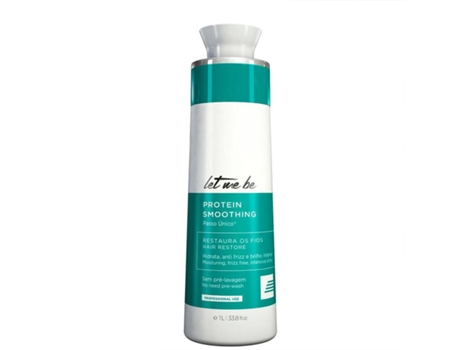 Alisamento Brasileiro LET ME BE Protein Smoothing Orgânico e Passo Único, Keratina Sem Formol 1L