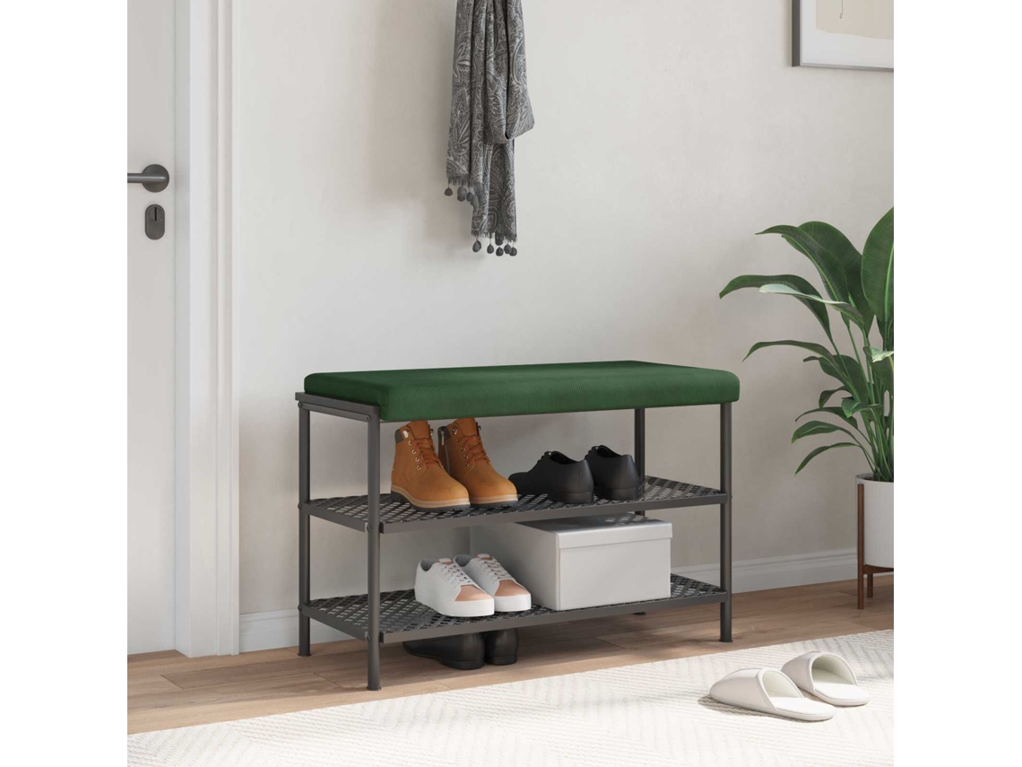 Vidaxl Almofada De Banco Cordão Verde-escuro Profundidade 35 Cm
