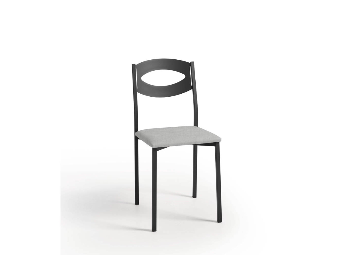 Cadeira de Cozinha Olga Preta 38x86x47cm Michigan Silver FANMUEBLES