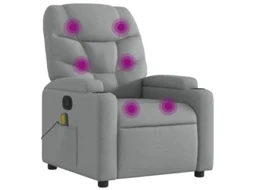 Massage Recliner Chair, Massage Recliner Chairs Vidaxl Cinzeto Tecido