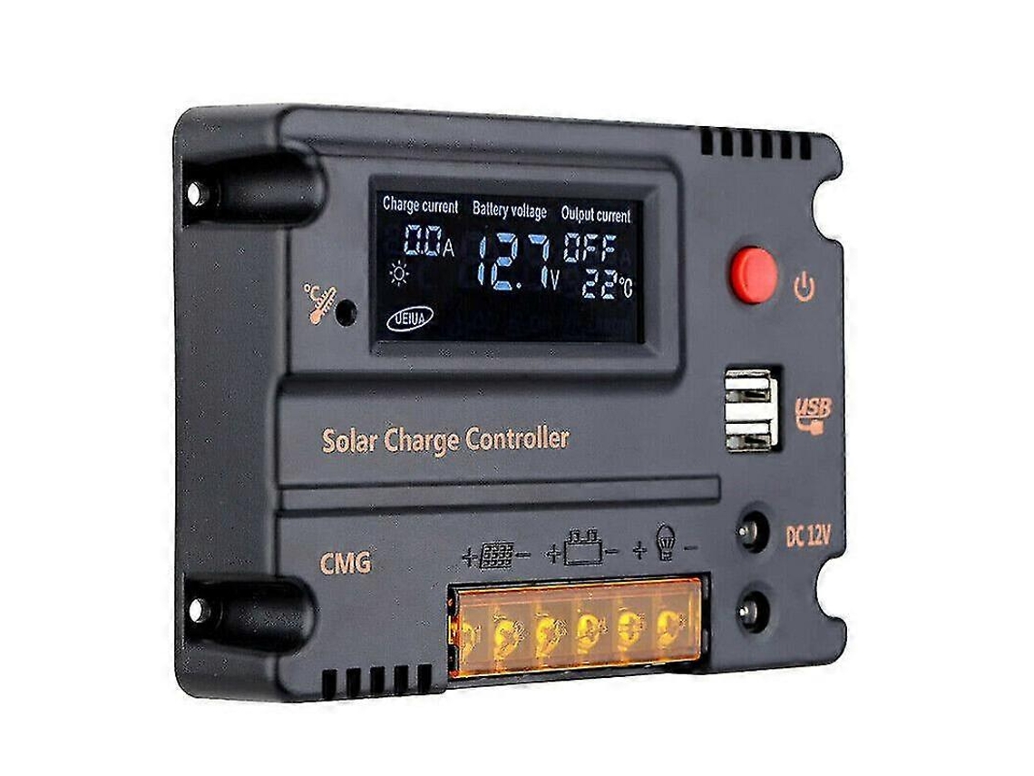 Controlador Solar Mppt 20a 12v Painel Fotovoltaico Carregador De Bateria Regulador Display Lcd Olysi Shop
