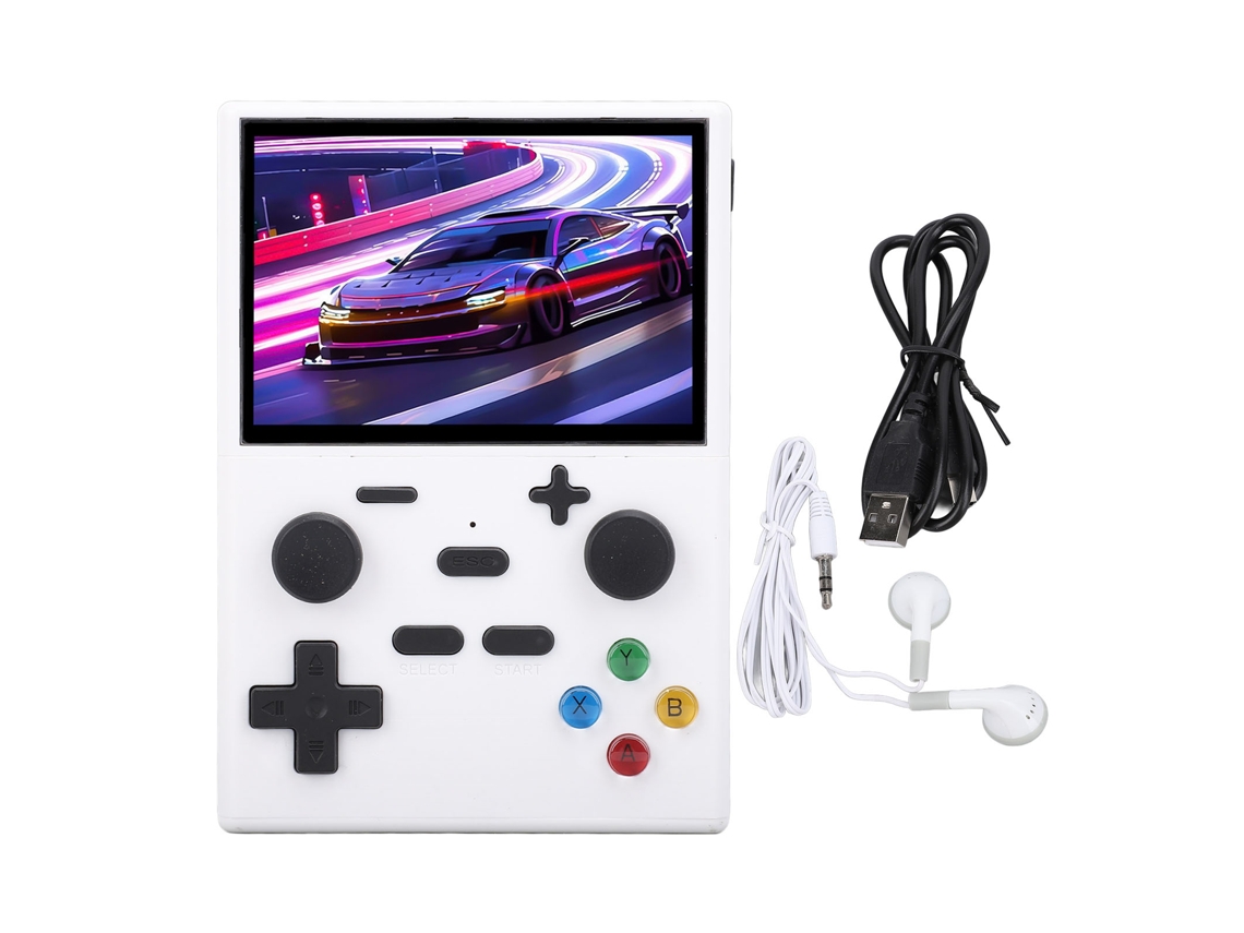 Console De Jogos Retro Portátil Linux Com Tela Ips 3.5 Polegadas E Saída Hdmi Branco