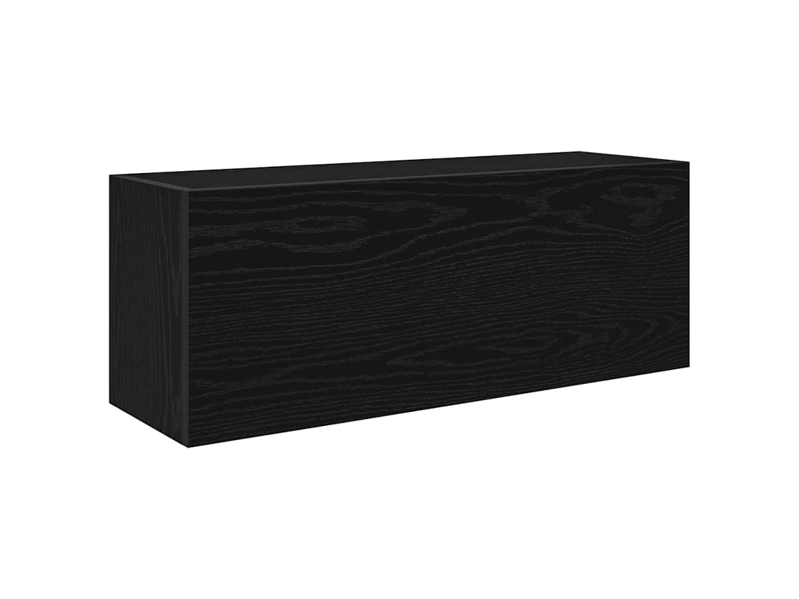 Bathroom Wall Cabinet, Bathroom Wall Cabinets Vidaxl Preto Madeira Processada (80 X 25 X 30 Cm)