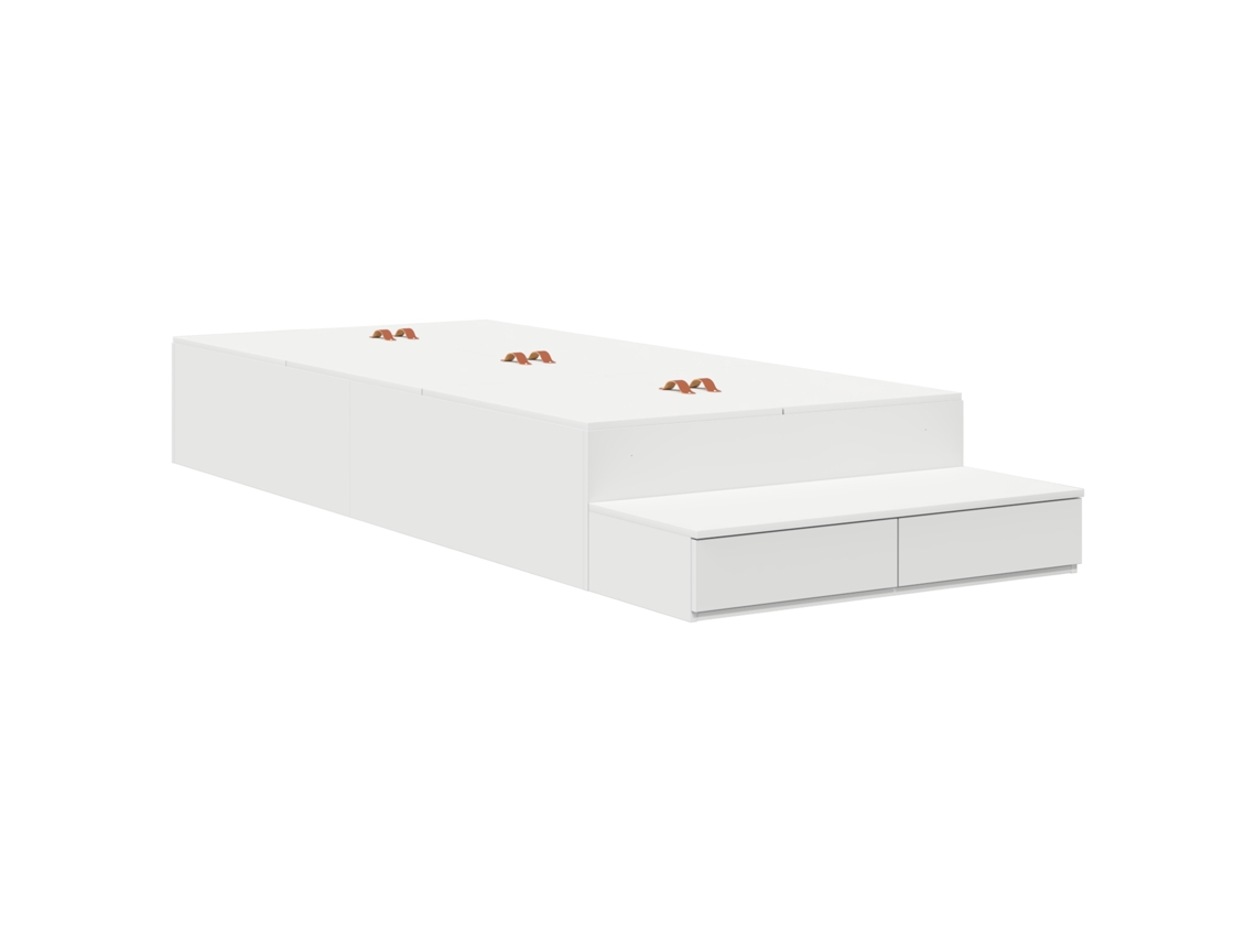 Estrado De Cama Branco Vidaxl White Engineered Wood (80x200 Cm)