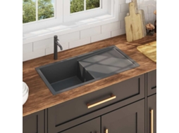 Vidaxl Lava-louça De Cozinha Artesanal Aço Inoxidável Preto