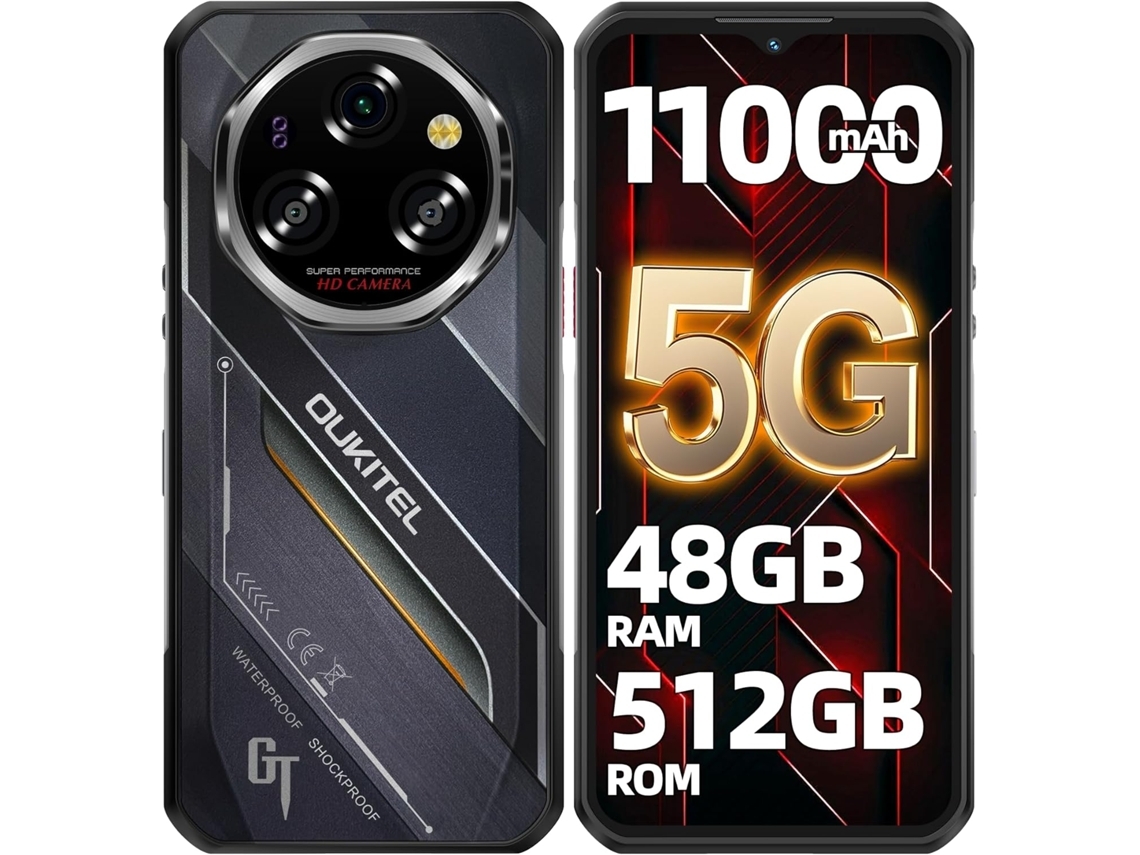 Smartphone Resistente OUKITEL Wp200 Pro 72 Gb, 1 Tb, 6.7'' Fhd+ 120hz, 8800 Mah, 108 Mp, + 32mp, NFC, Otg, Preto