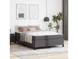 Vidaxl Estrutura da Cama com Colchão Cinzeto 160 X 200 Cm Tecido