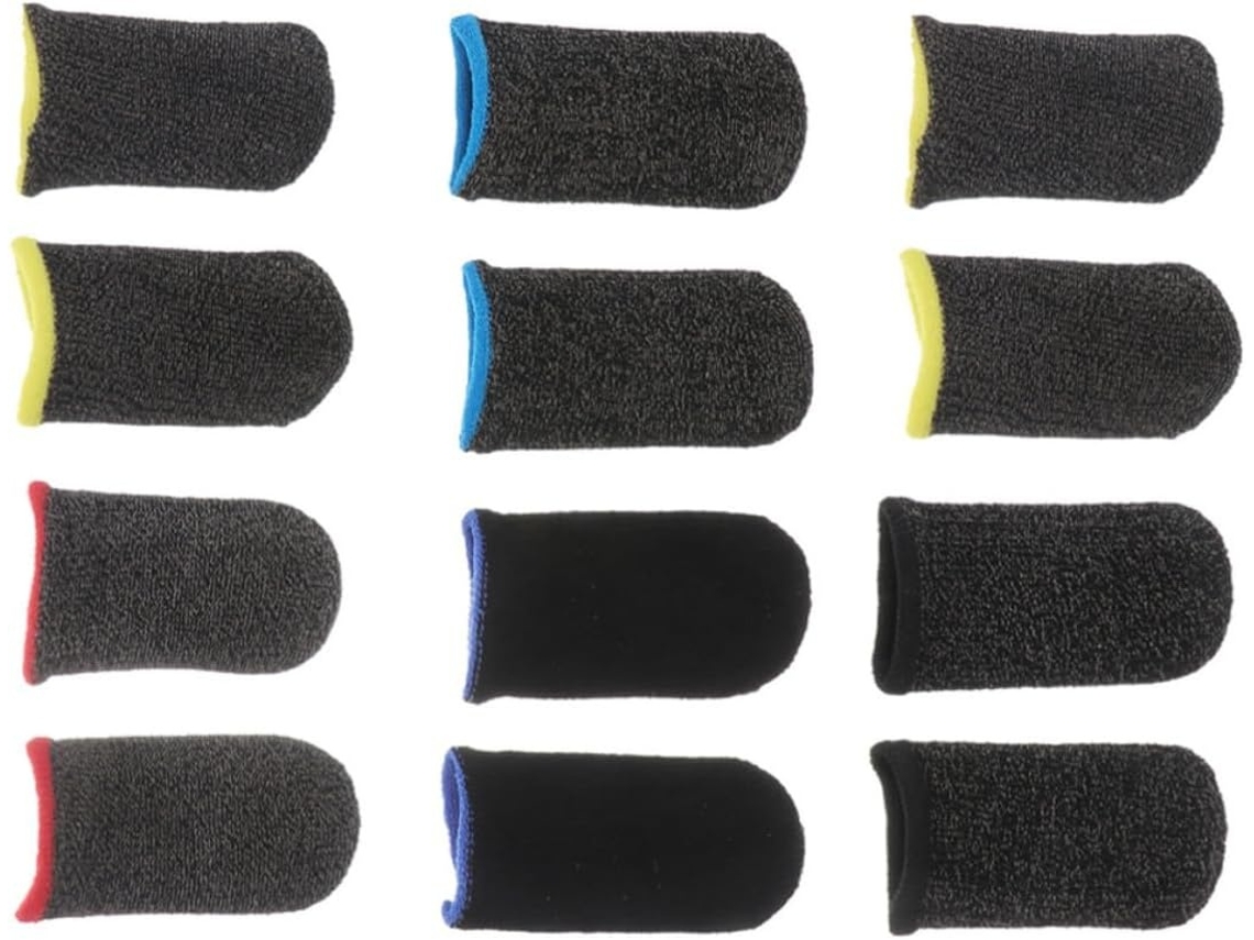 Lurelia Dedeiras Gaming Para Ecrã Tátil 6 Pares, Abs, Algodão, Respirável, Elástico, Para Gaming Móvel E Ecrãs Táteis