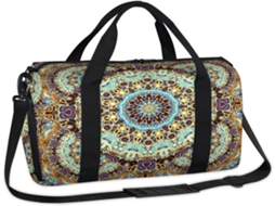 Bolsa Esportiva com Estampa Étnica Abstrata de Mandala Tecido Poliéste 45 X 21 5 23 Cm Pa a Design Du