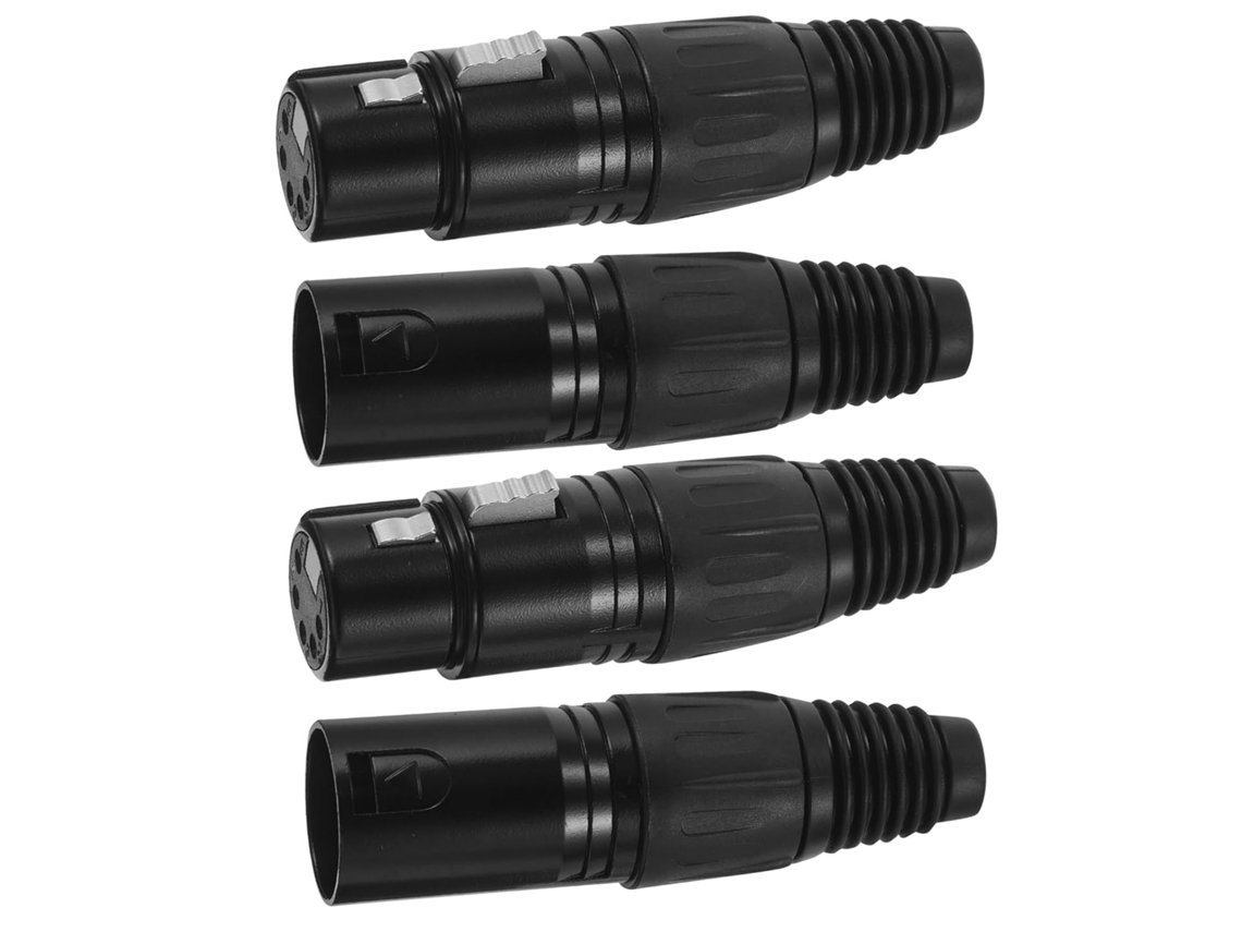 Conectores Xlr De 5 Pinos Adaptadores Para Cabos De Áudio Conectores Macho E Fêmea De 5 Pinos Peças Para Conexão De Áudio De Li Gokoco