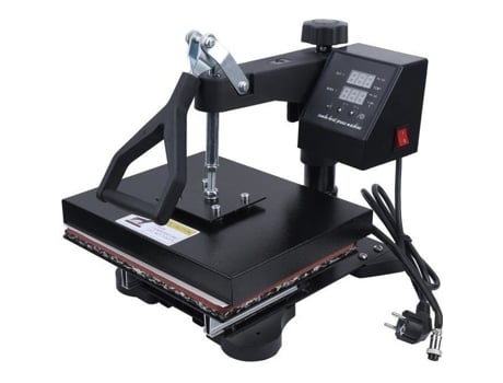 Máquina de prensa térmica profissional 5 em 1 Swing Máquina de prensa térmica para camisetas, latas, tampas e pratos 15x12 Vgeby
