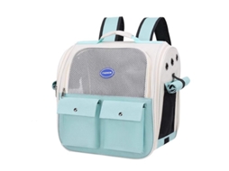 Transportadora Para Gato, Mochila Respirável De Grande Capacidade Para Animais De Estimação (verde - 39x32x25cm) Cuich