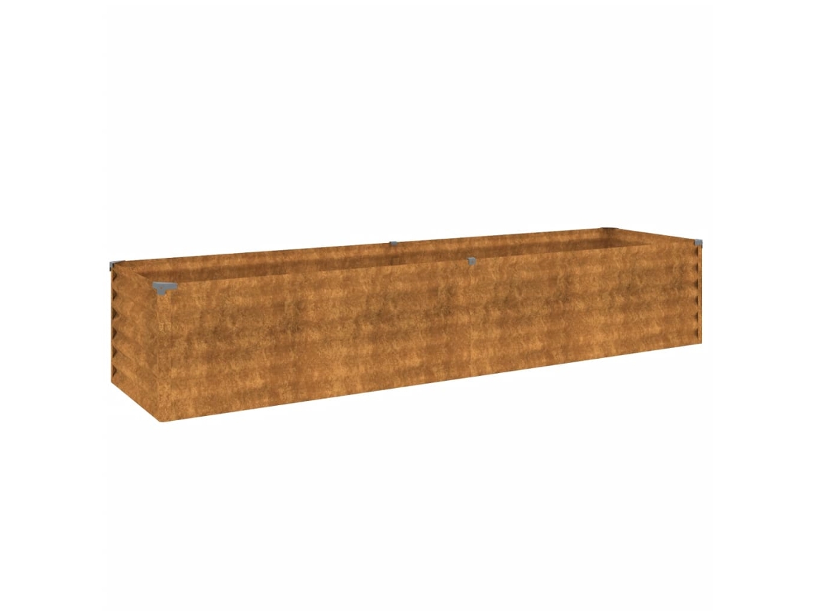 Canteiro Elevado de Jardim VIDAXL Aço Corten (194X50X36 cm)