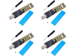 Pacote com 4 Adaptadores Nvme Usb M.2 Ssd para Usb 3.1 Gen 2 de 10 Gbps para os Modelos 2230, 2242, 2260 e 2280. SFUSHOS