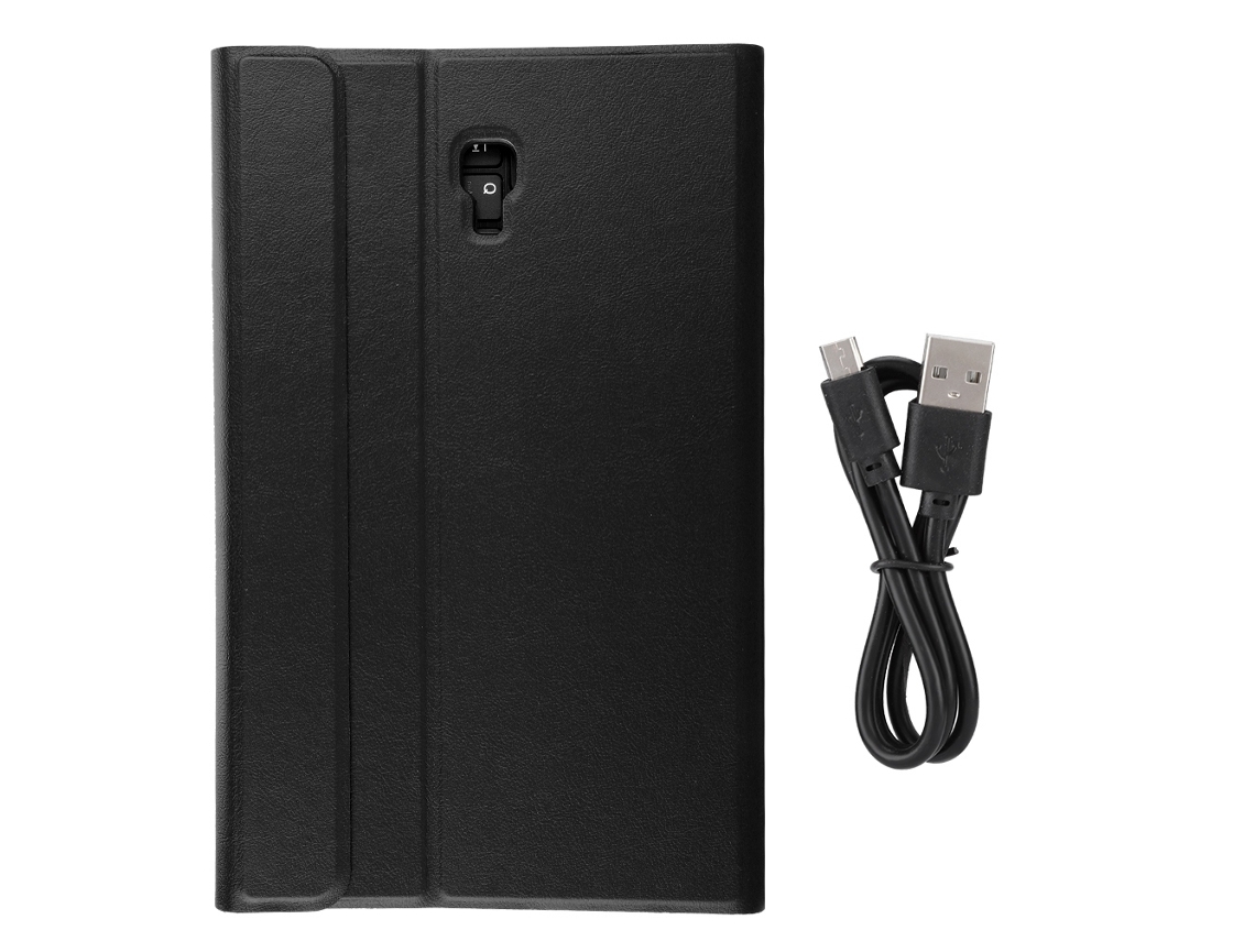 Capa Protetora Com Teclado Bluetooth E Função De Hibernação Inteligente Para Samsung Galaxy Tab A2 10.5 Preta Tuotuo
