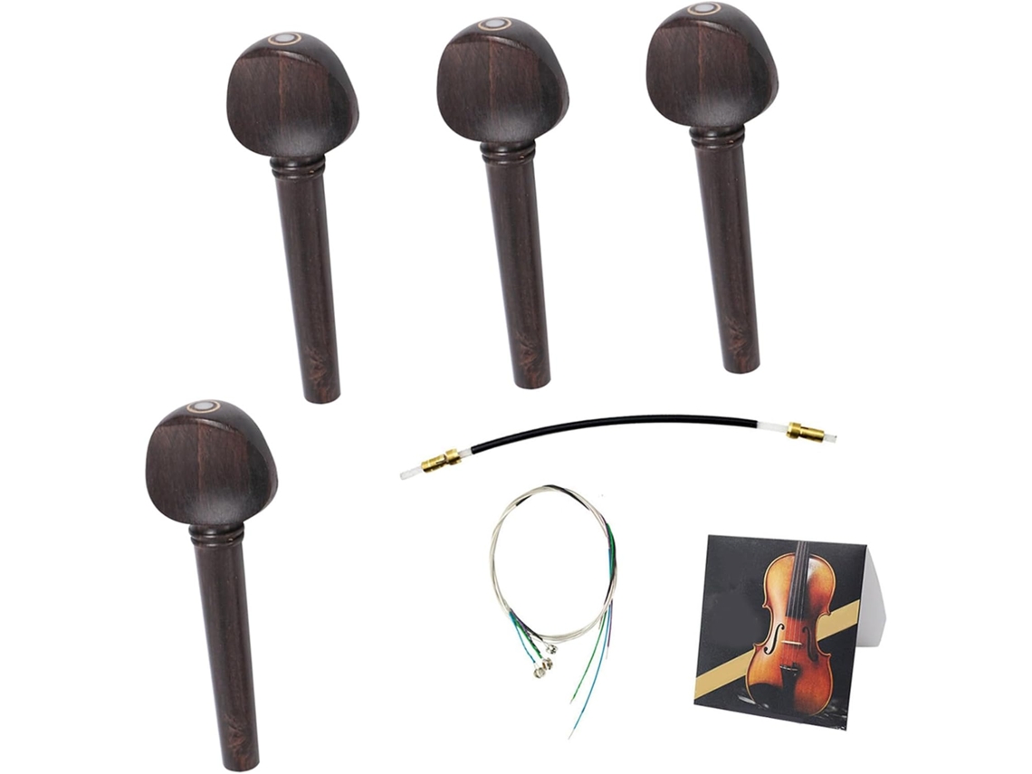 Kit De Acessórios Para Violino: Conjunto De Cordas E Afinadores
