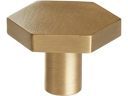 Puxadores E Maçanetas Hexagonais De Latão Dourado Para Armários Cozinha, Gavetas E Portas De Cômodas 20x31mm, 1 Peça