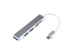 Estação de Acoplamento 5 em 1 Usb c com Leitor de Cartão Sd/tf + 3 Portas Usb 3.0 AQUAFORGE