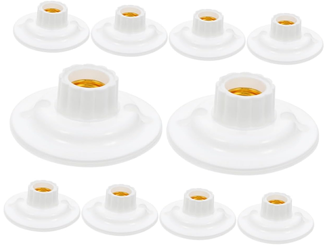 Conjunto De 10 Soquetes De Parafuso Para Iluminação, Para Substituição De Lâmpadas Internas E Externas.