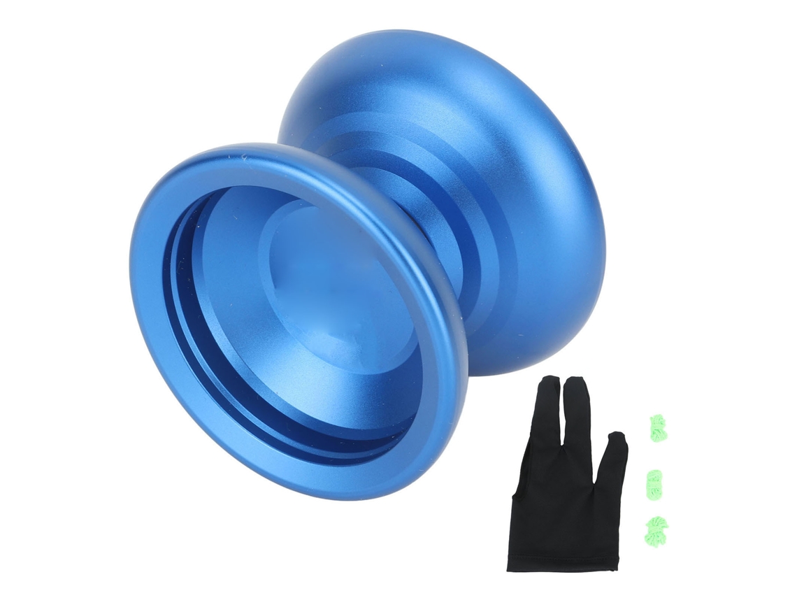 Mali bola Yoyo de Liga Não Responsiva para Crianças com Luva e Cordas Rotação Estável Azul